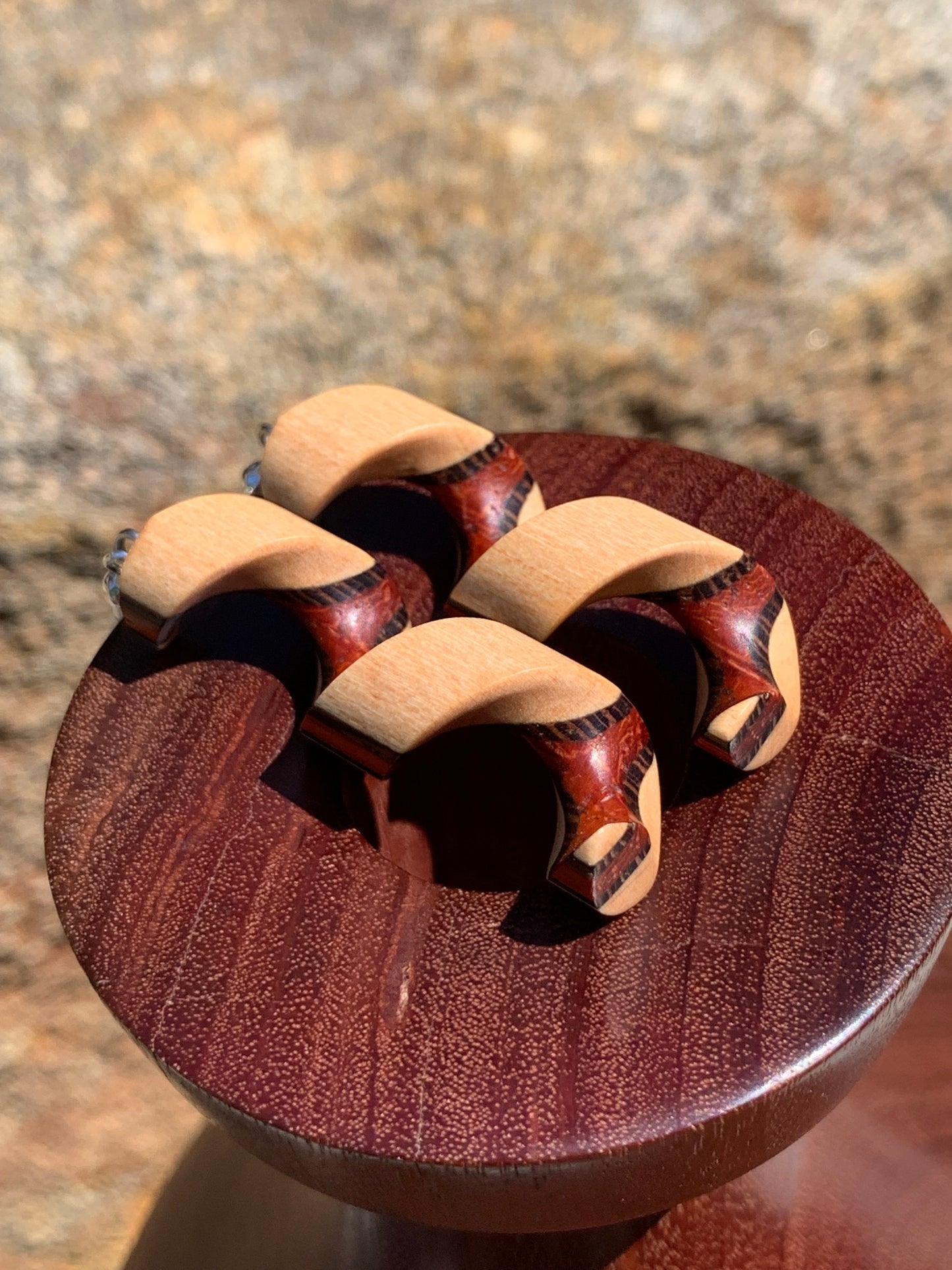 Spiraling Beauty Wooden Earrings