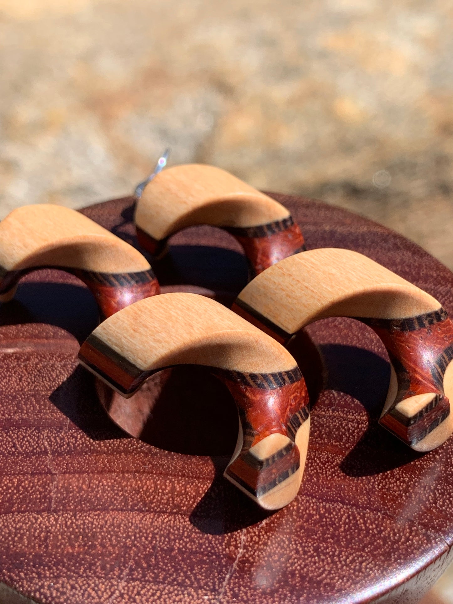 Spiraling Beauty Wooden Earrings