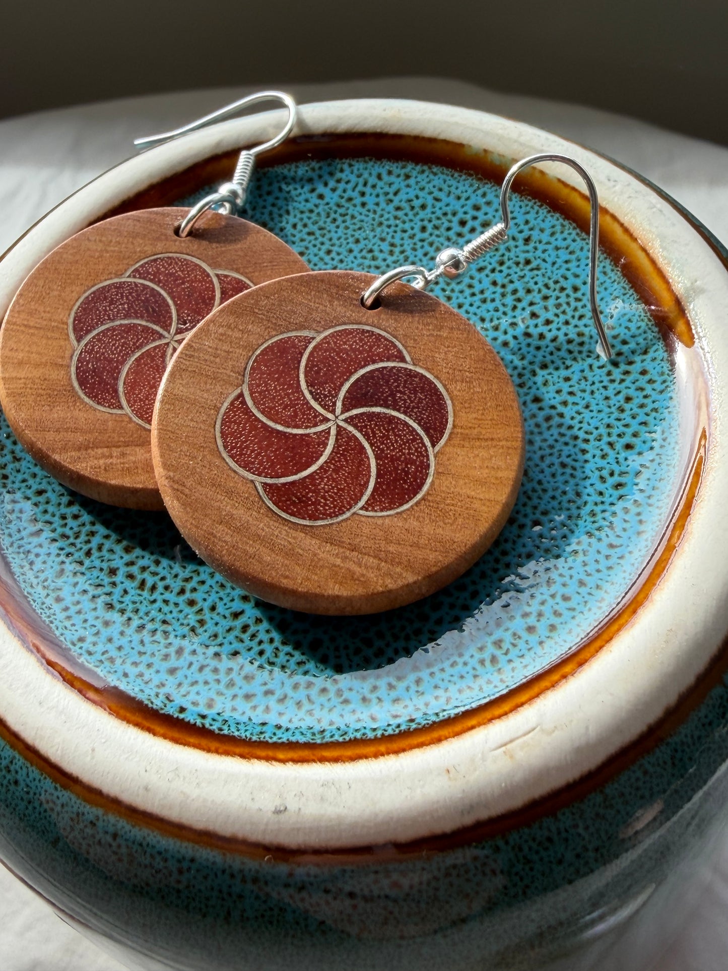 Seed of Life Wooden Earrings