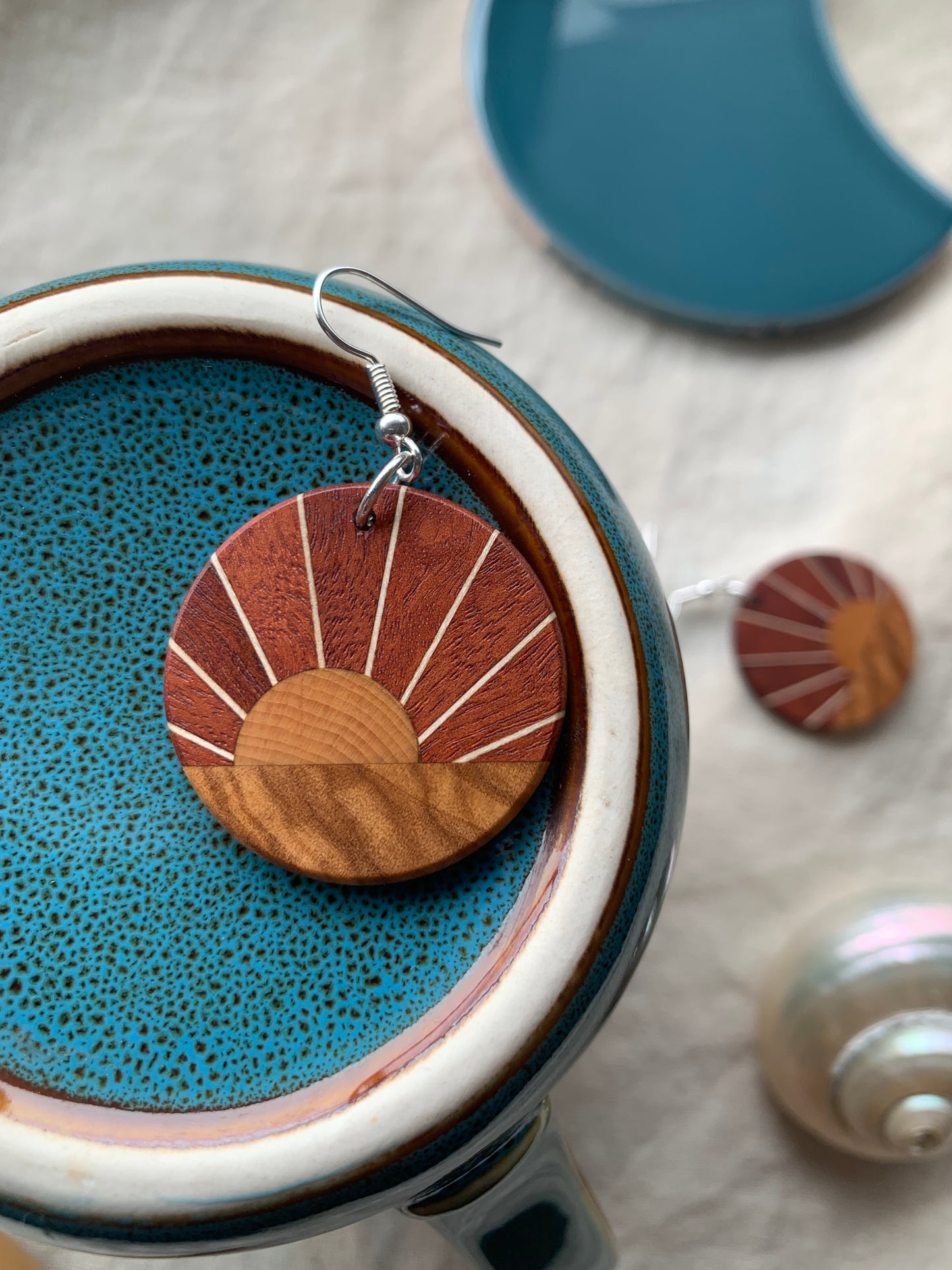 Outback Sunset (small) Wooden Earrings