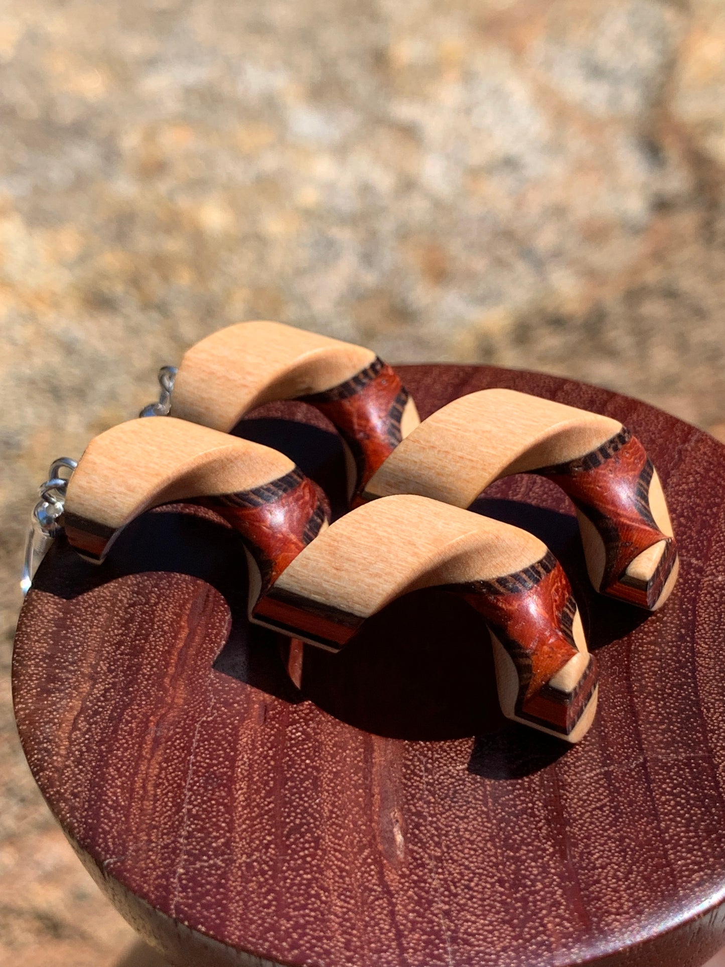 Spiraling Beauty Wooden Earrings