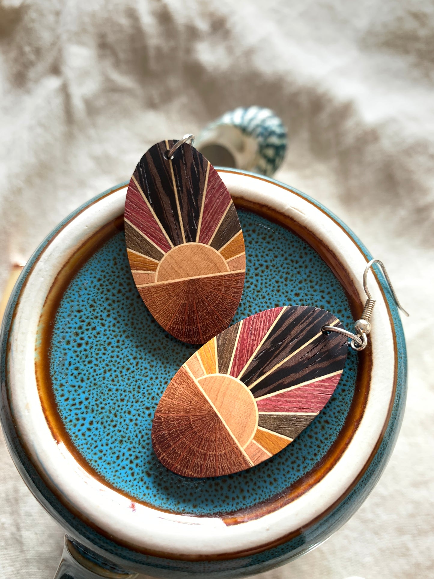 Reborn Symmetry Wooden Earrings