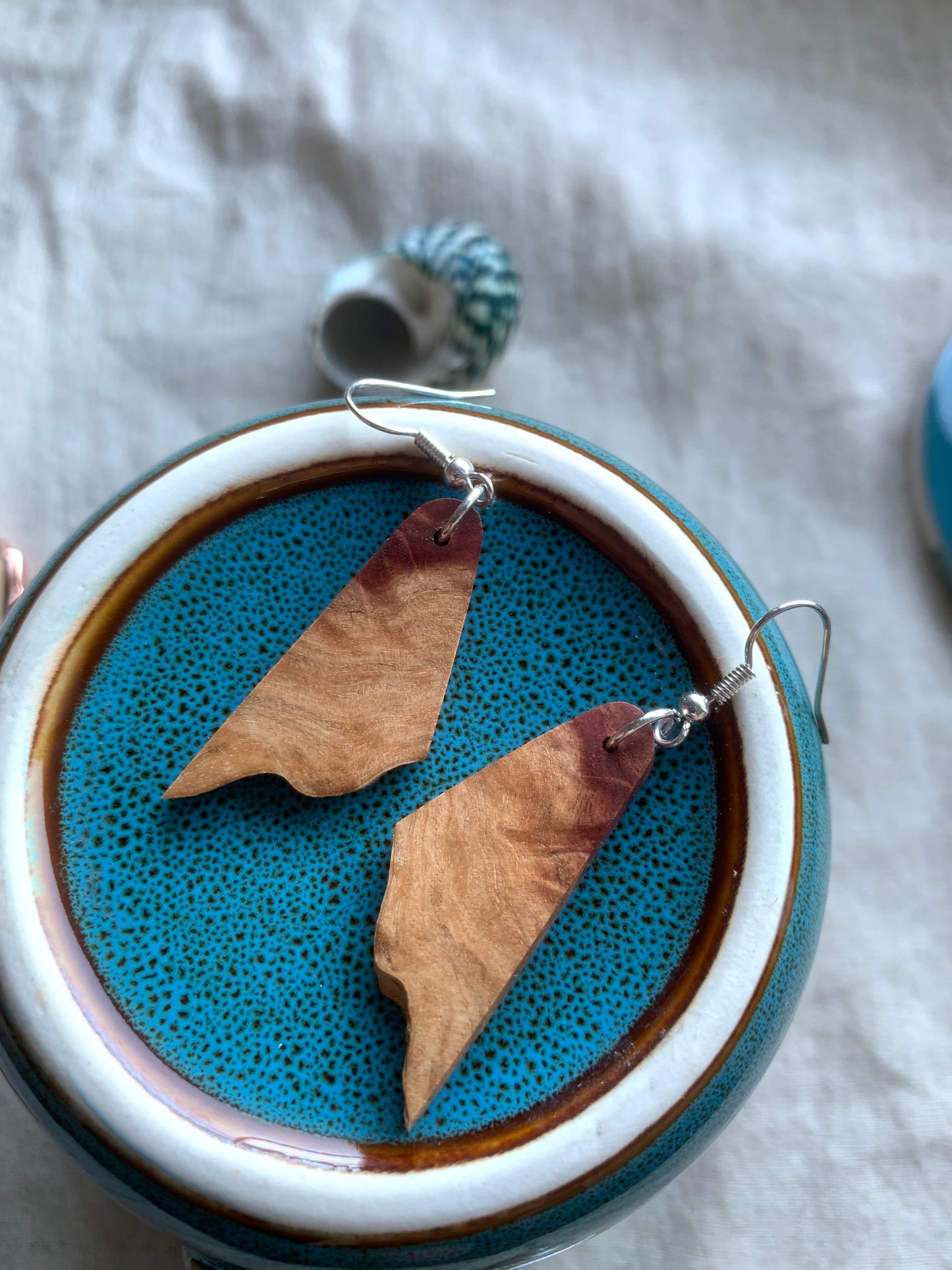Red Mallee Burl Wooden Earrings