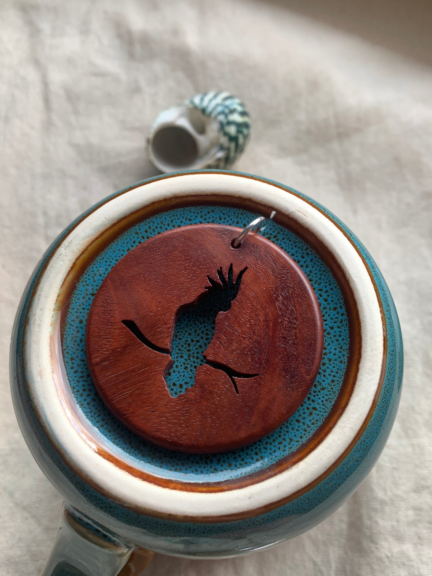 Handcrafted Red Gum Pendant – Cockatoo Silhouette | Australian Jewellery