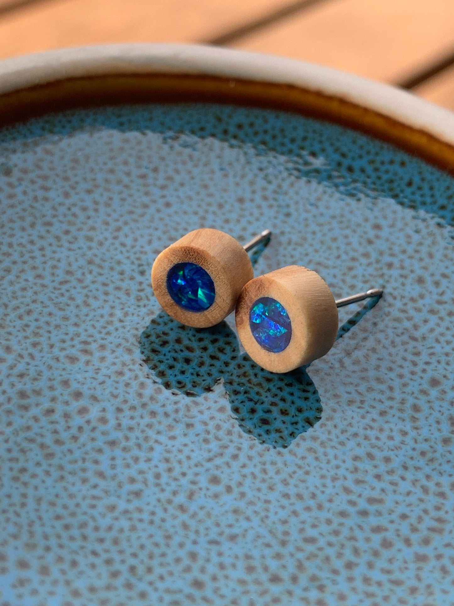 Blue Lake Wooden Mini Studs