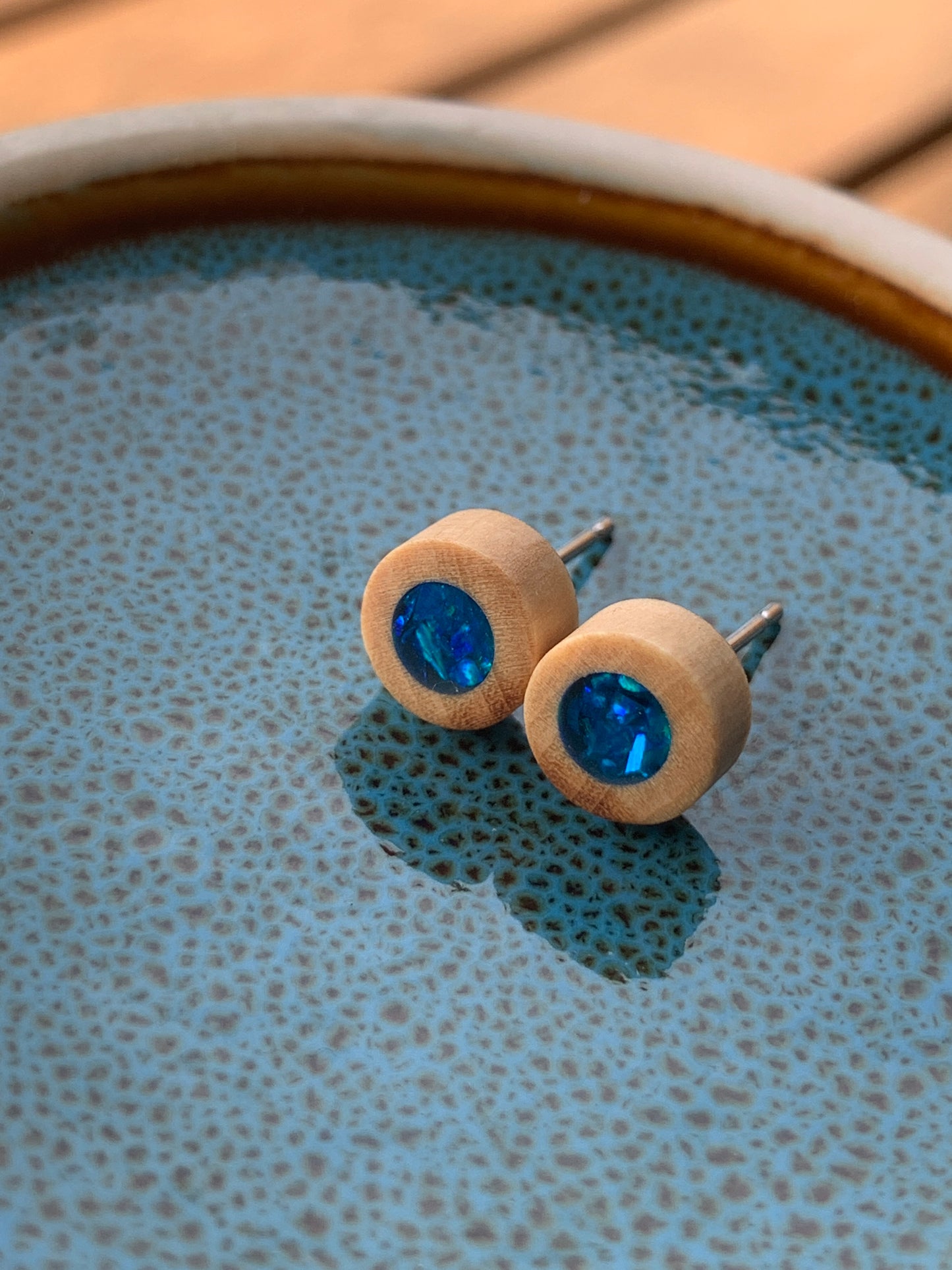 Blue Lake Wooden Mini Studs