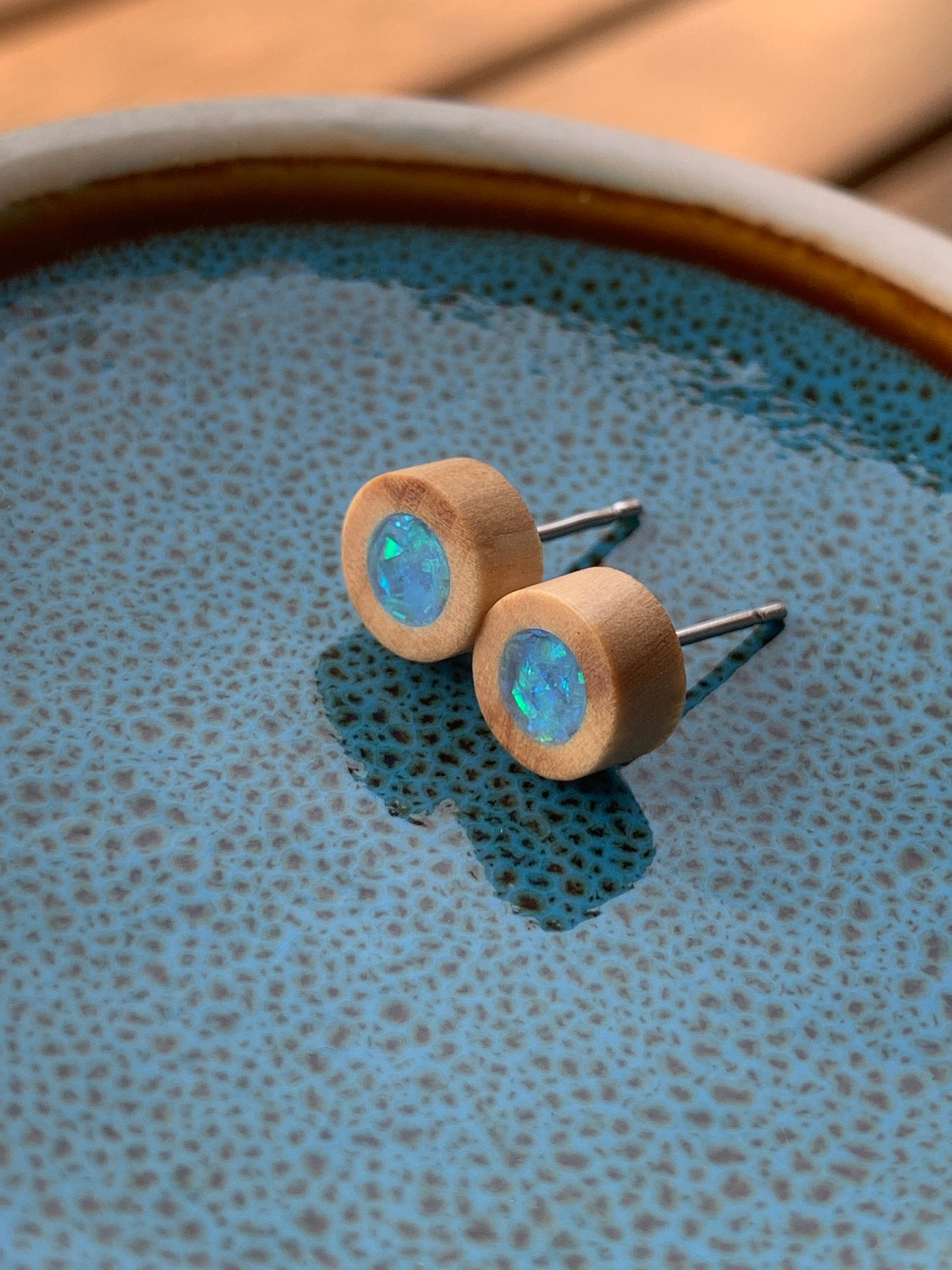 Blue Lake Wooden Mini Studs
