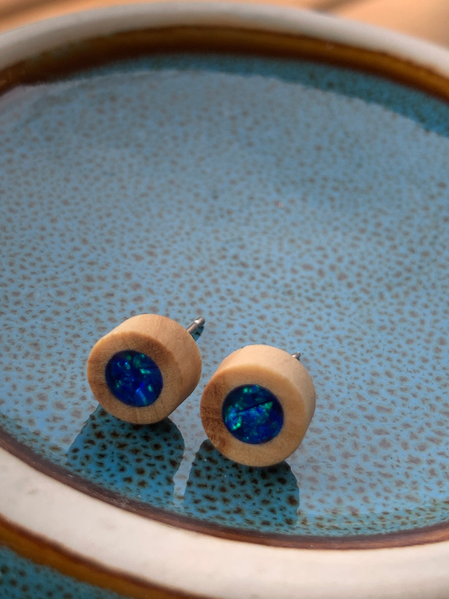 Blue Lake Wooden Mini Studs