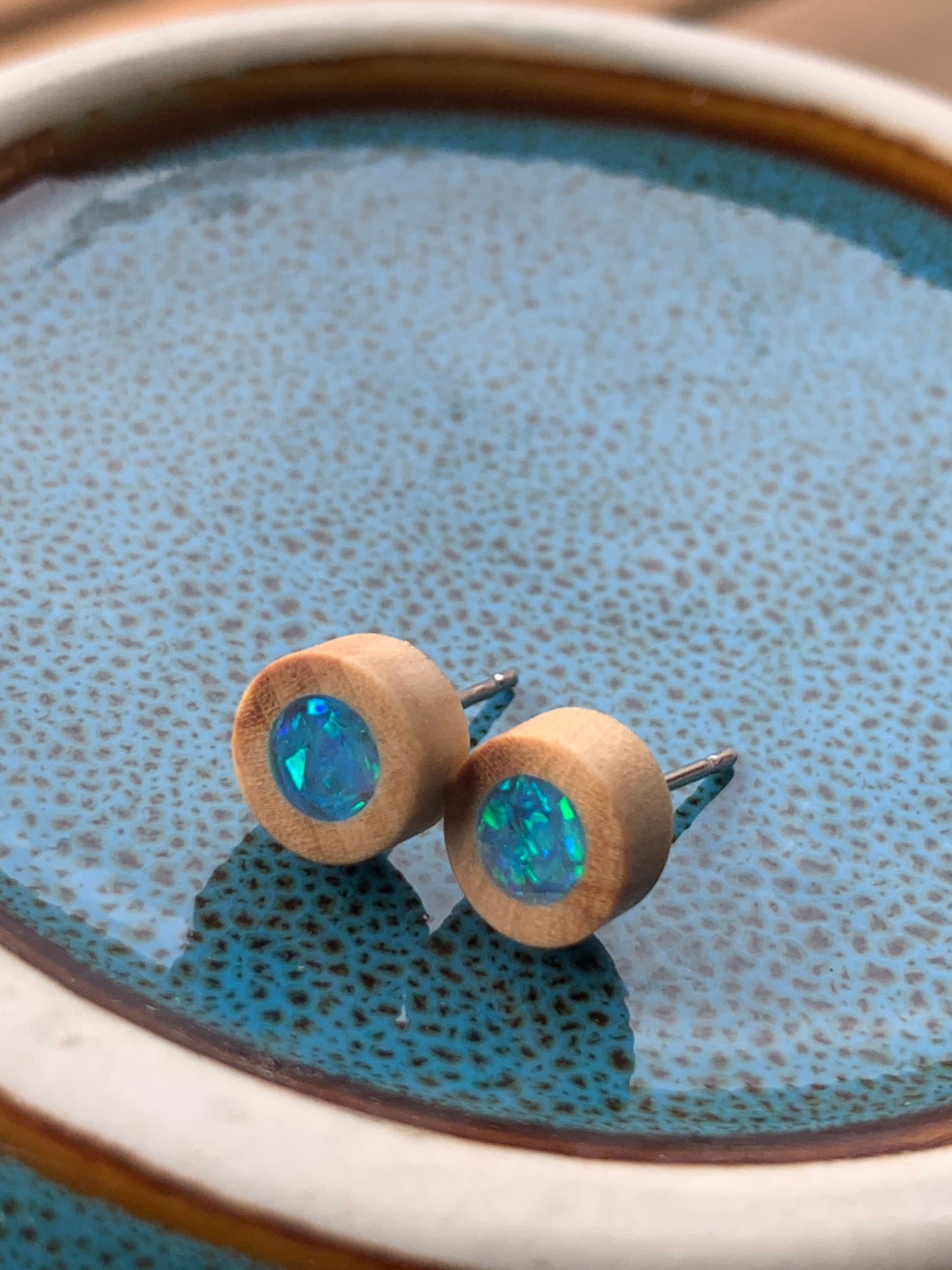 Blue Lake Wooden Mini Studs