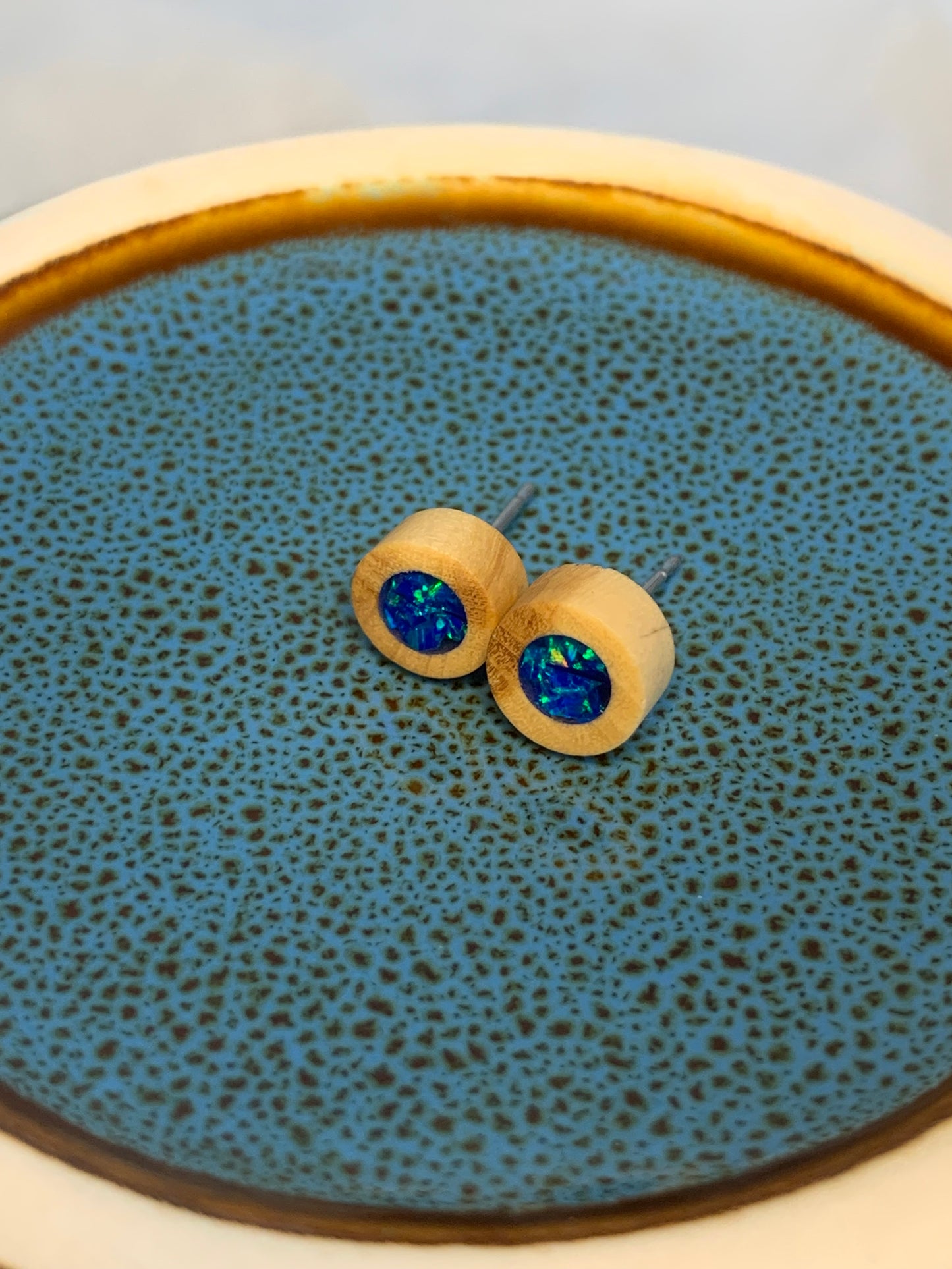 Blue Lake Wooden Mini Studs