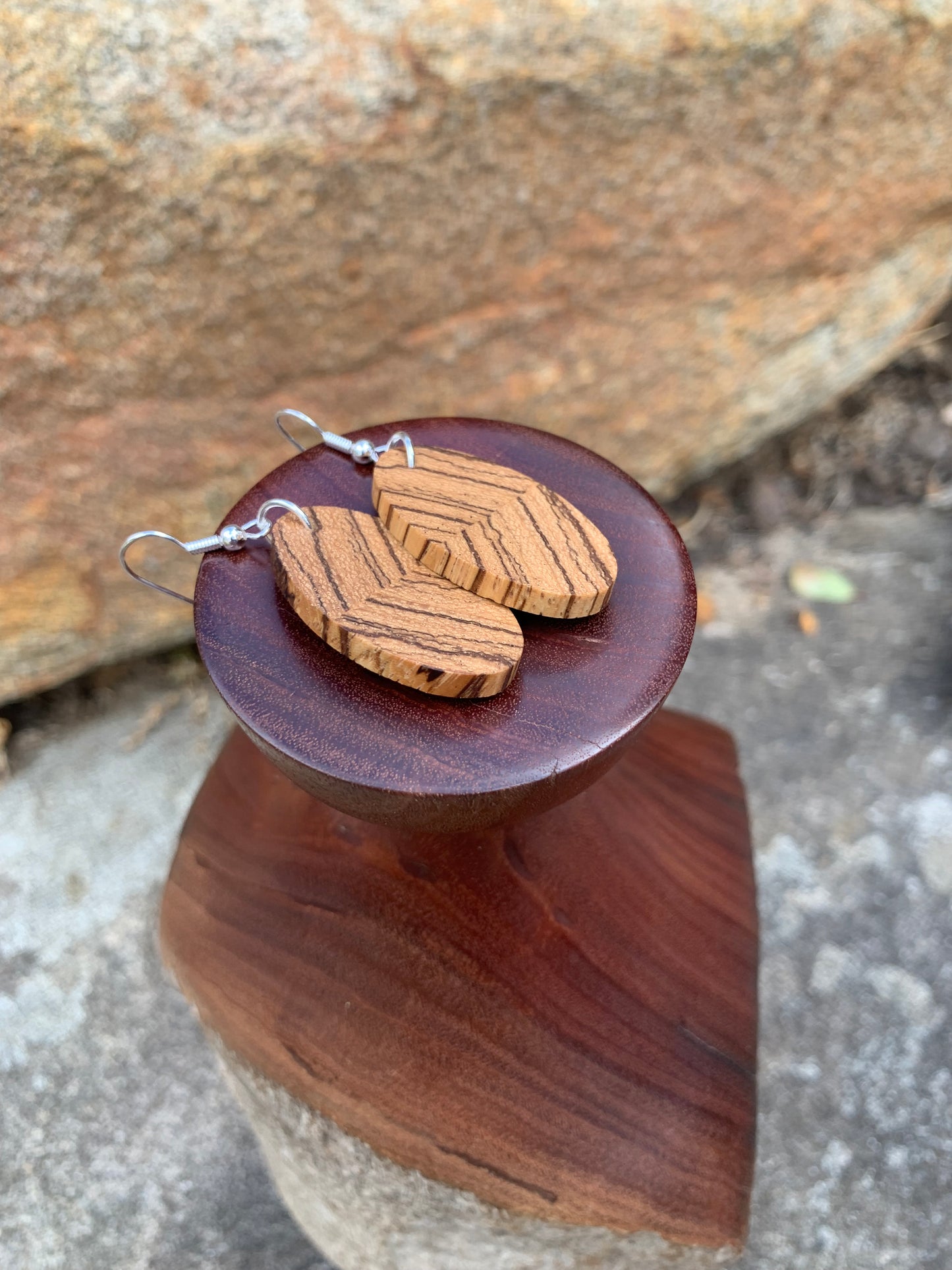 Zebrano Way Wooden Earrings