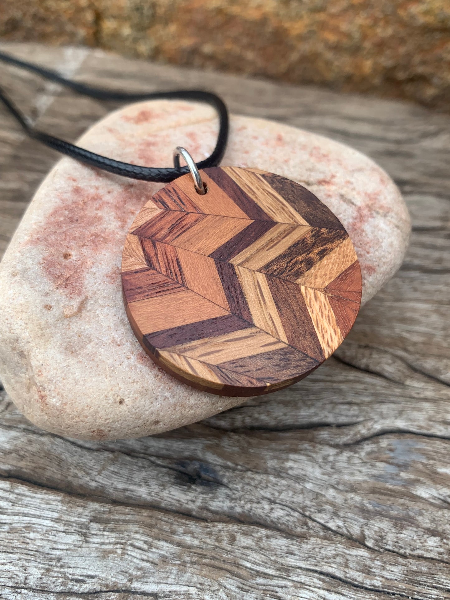 "Organized Chaos" Wooden Pendant, Handcrafted in Australia