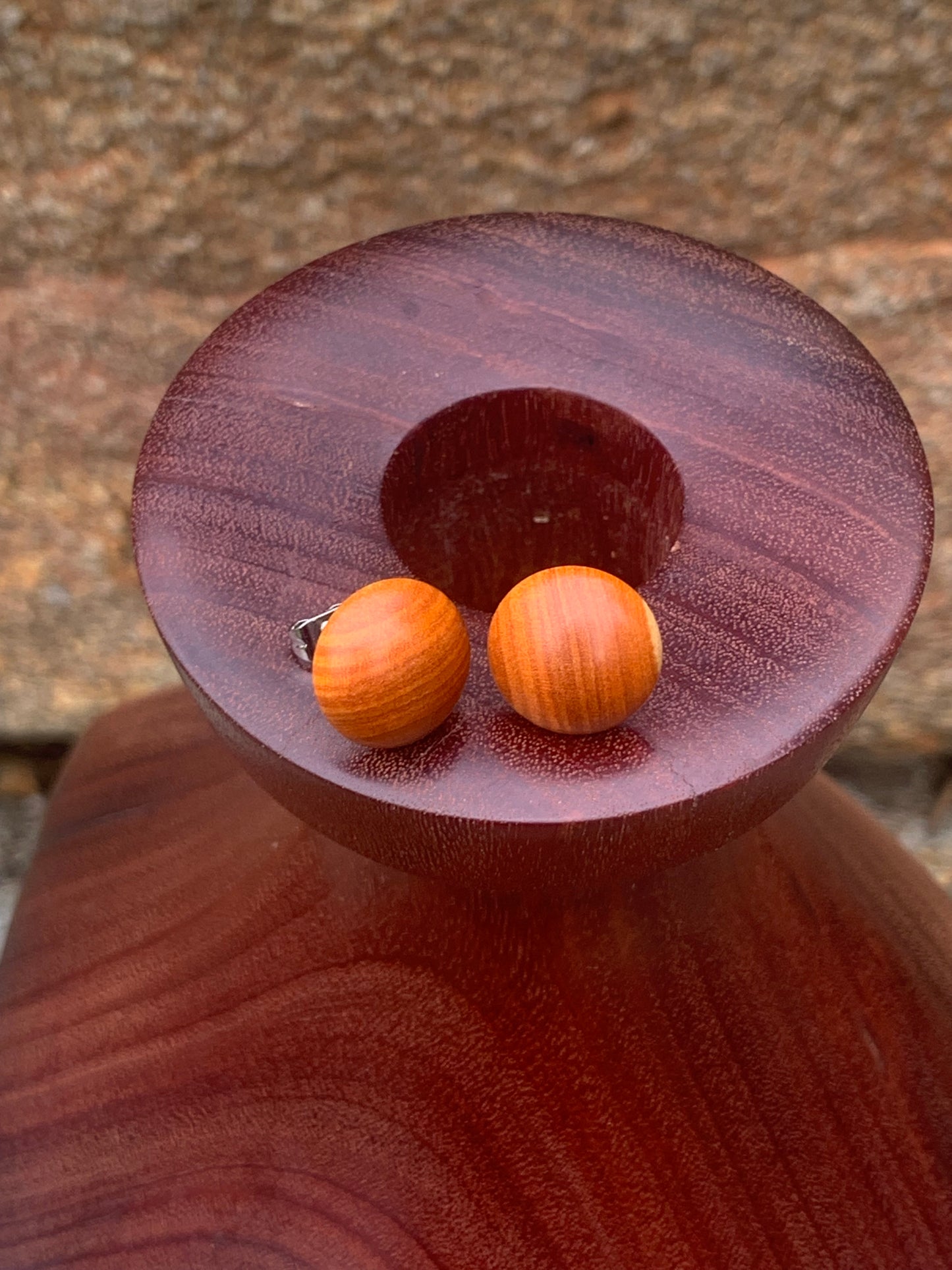 Conkerberry Wooden Stud Earrings