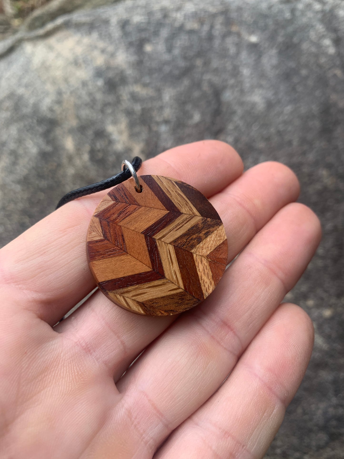 "Organized Chaos" Wooden Pendant, Handcrafted in Australia