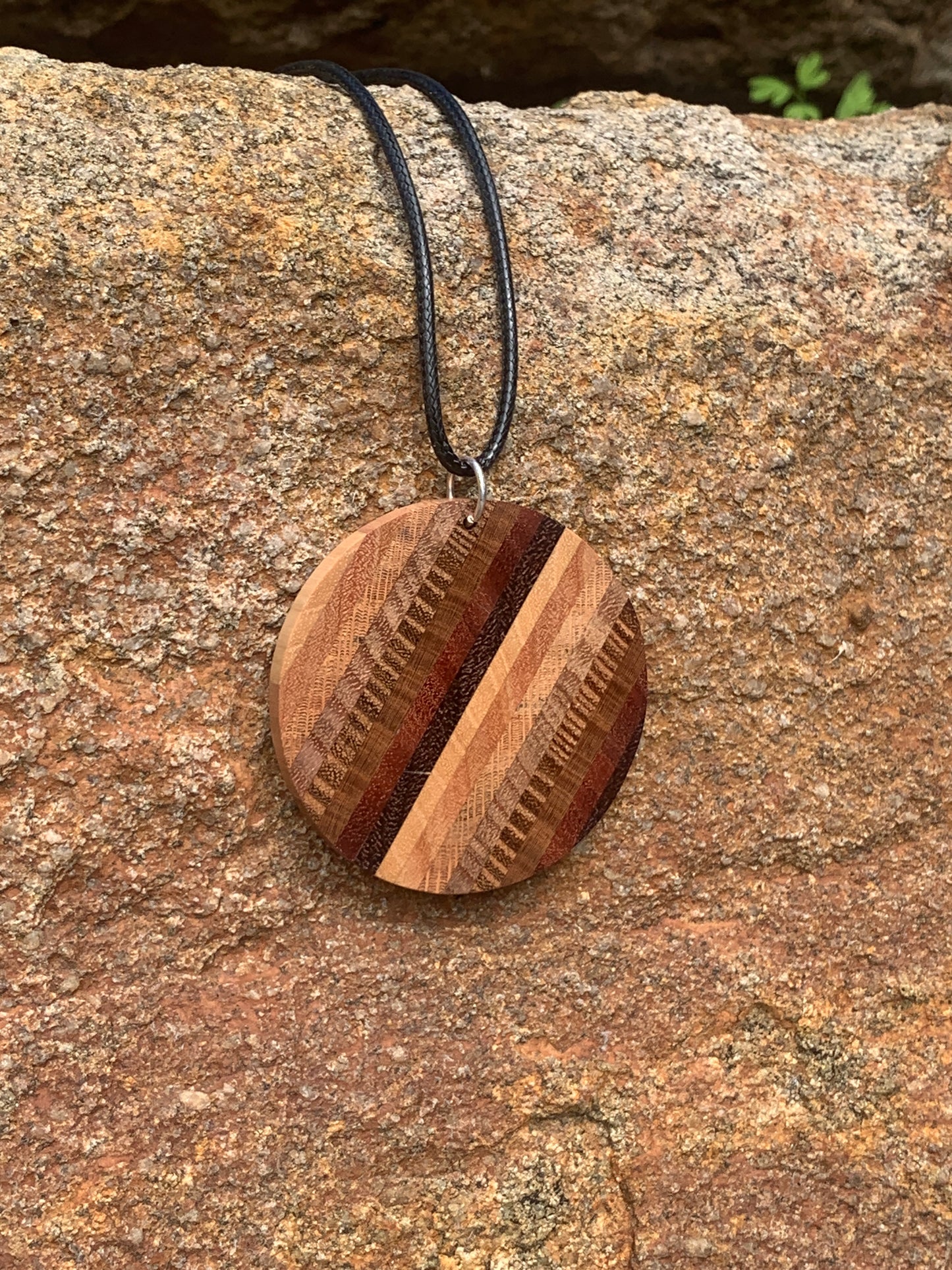 "Tulip Fields" Wooden Pendant, Handcrafted in Australia
