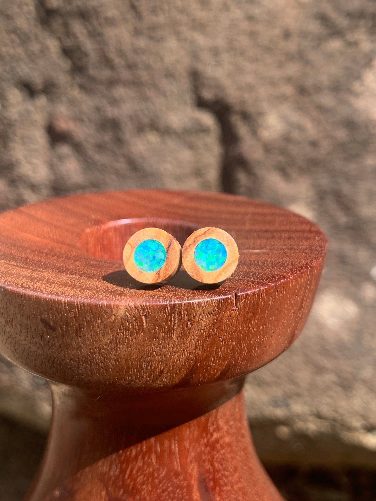 Little Wooden Stud Earrings