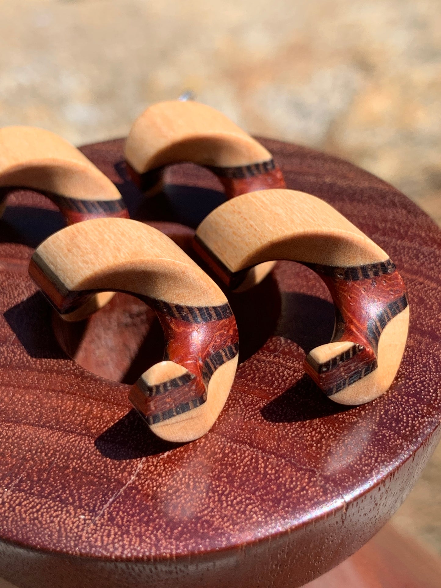 Spiraling Beauty Wooden Earrings