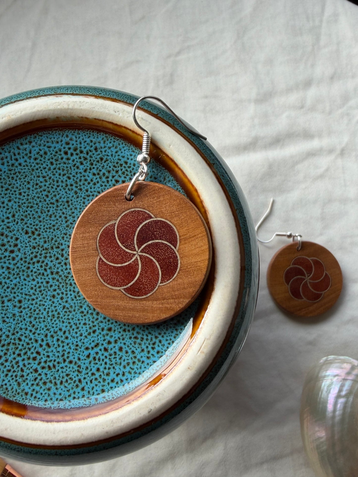 Seed of Life Wooden Earrings