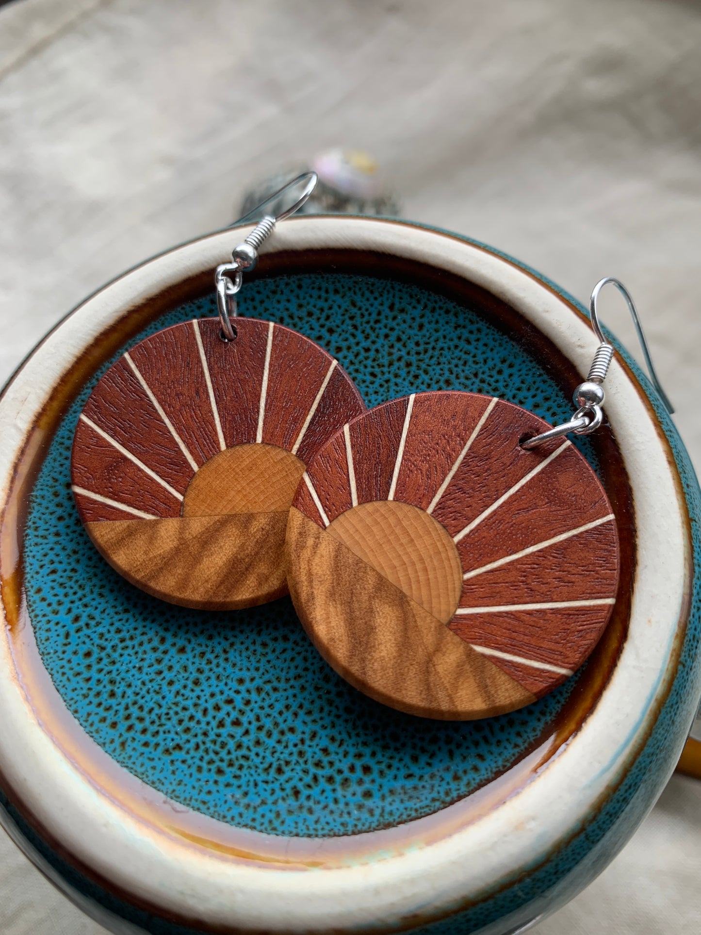 Outback Sunset (small) Wooden Earrings