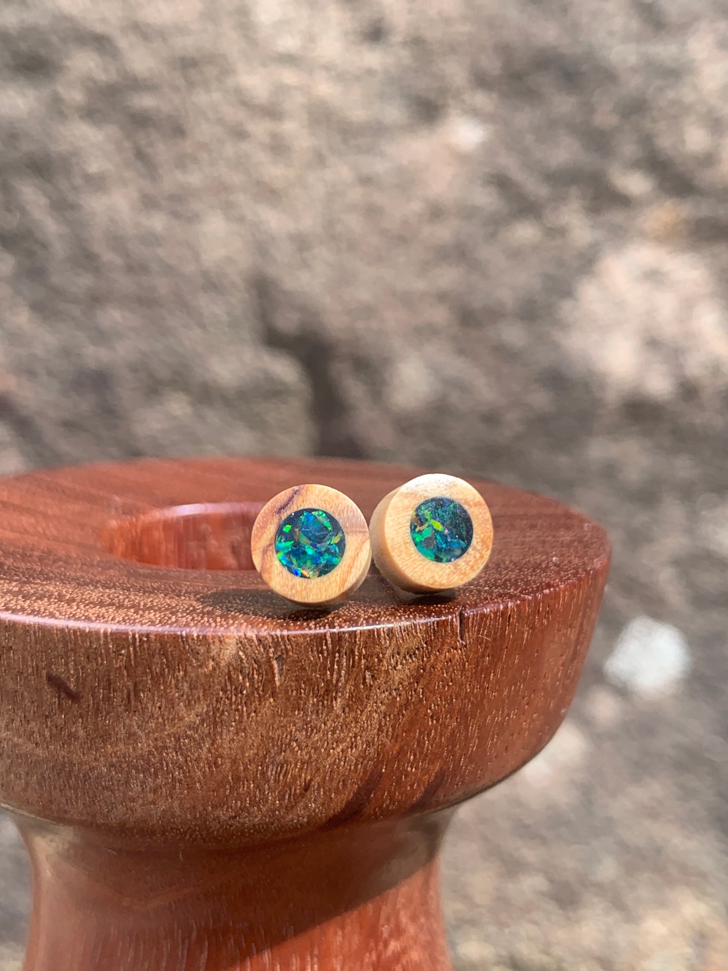 Little Wooden Stud Earrings