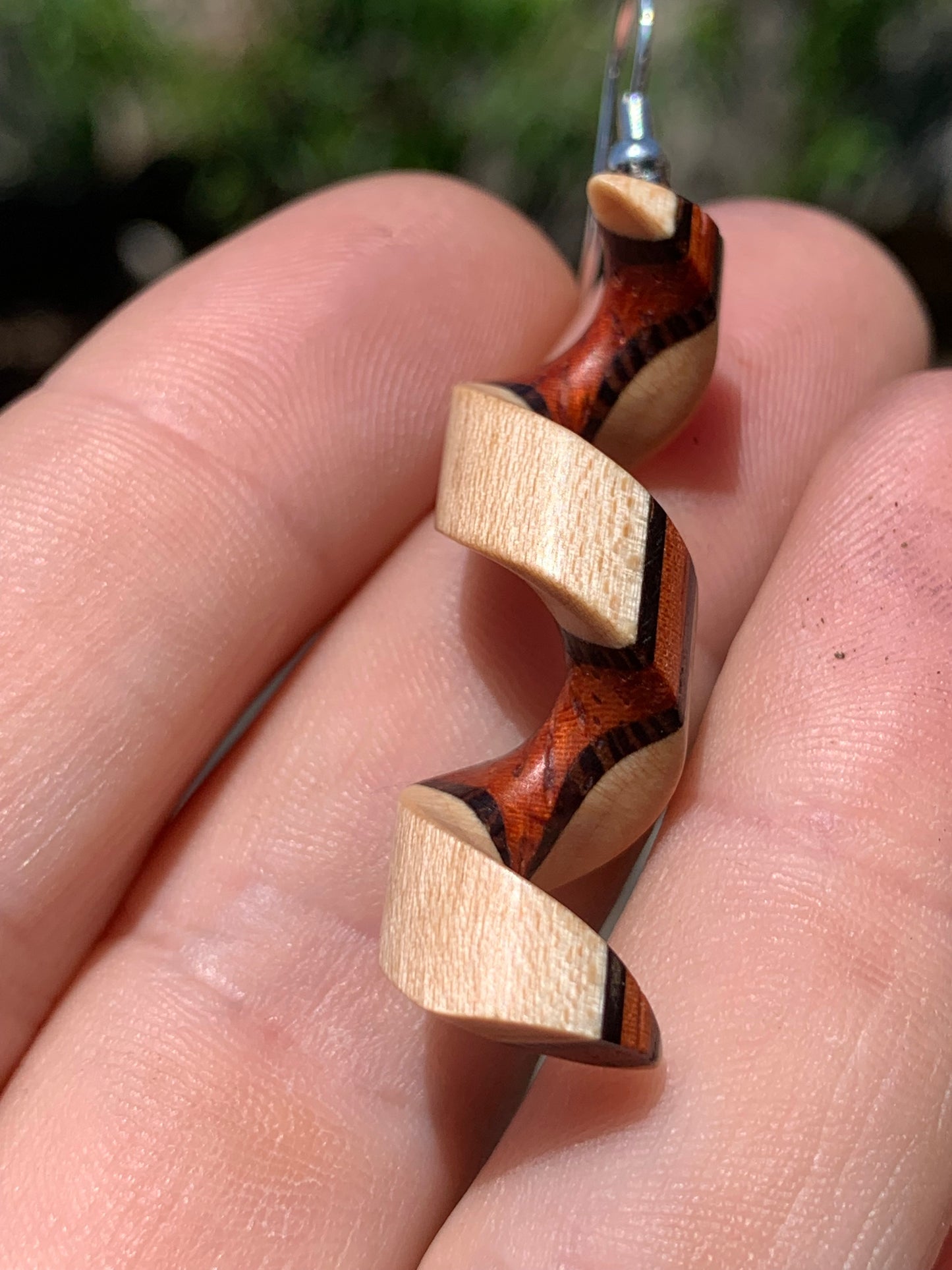 Spiraling Beauty Wooden Earrings