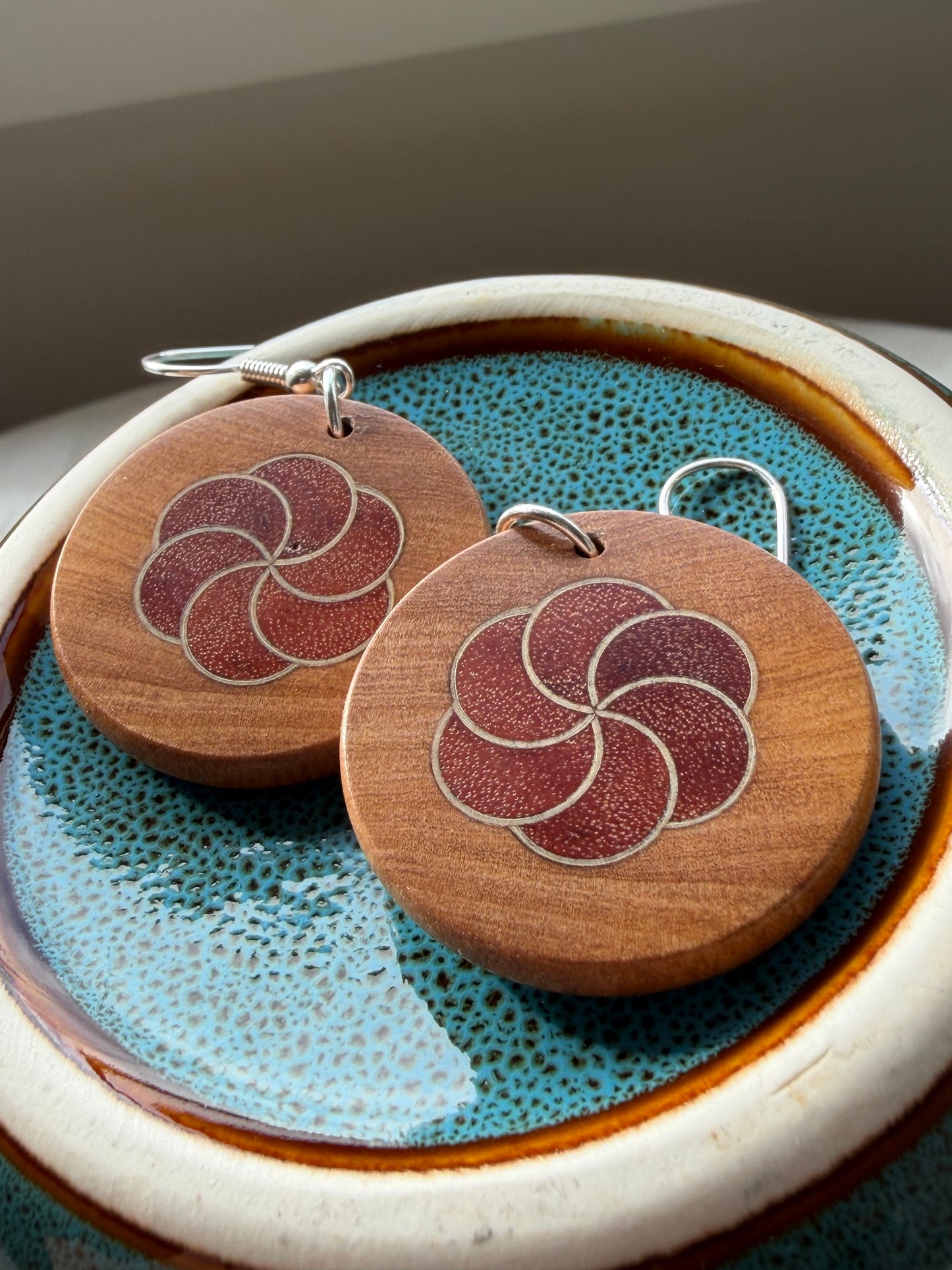 Seed of Life Wooden Earrings