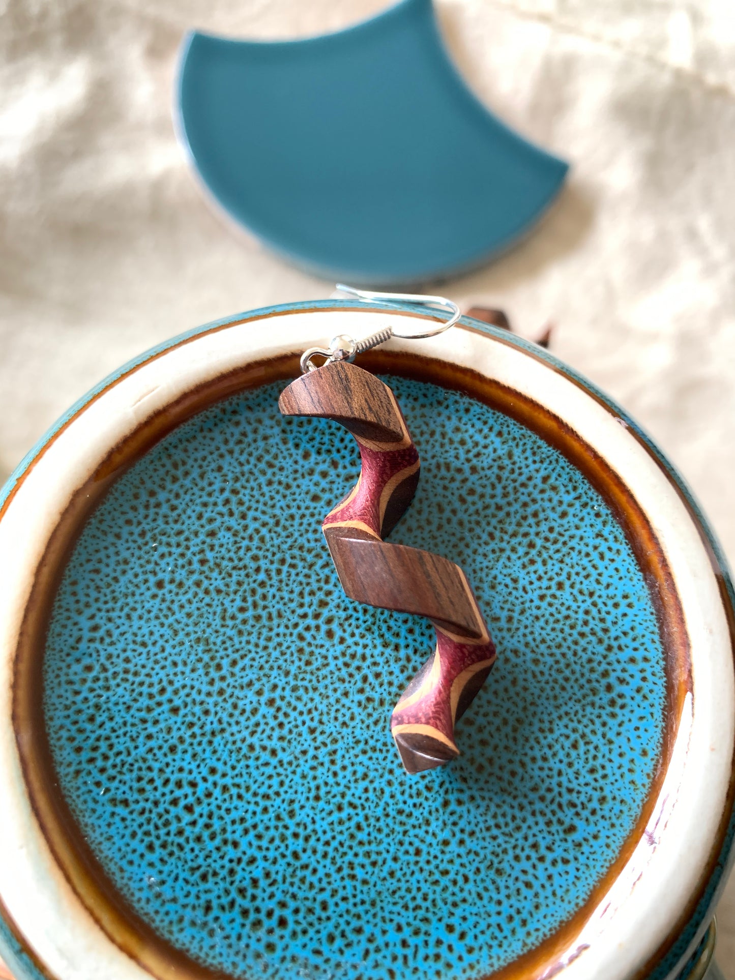 Spiraling Beauty Wooden Earrings