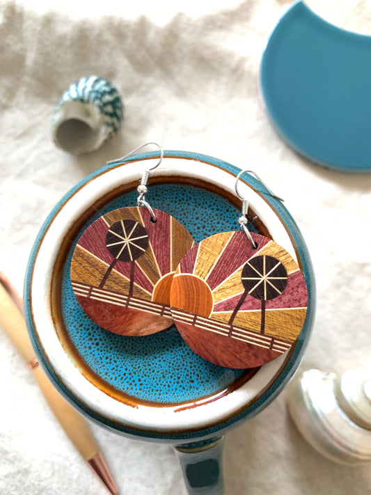 Outback Farm Wooden Earrings