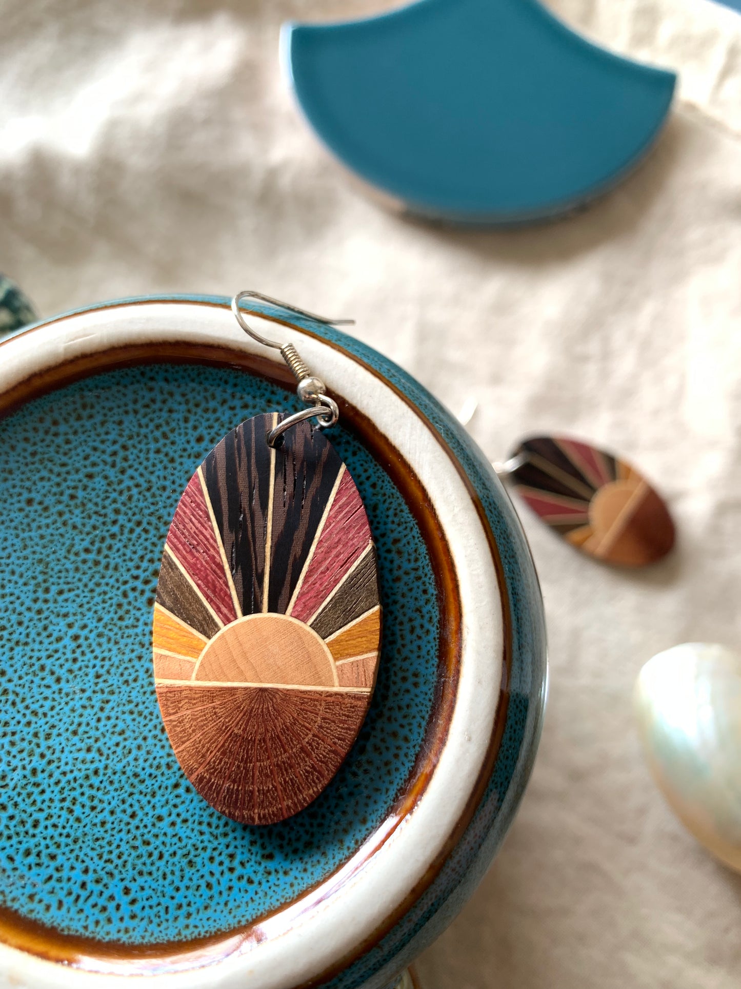 Reborn Symmetry Wooden Earrings