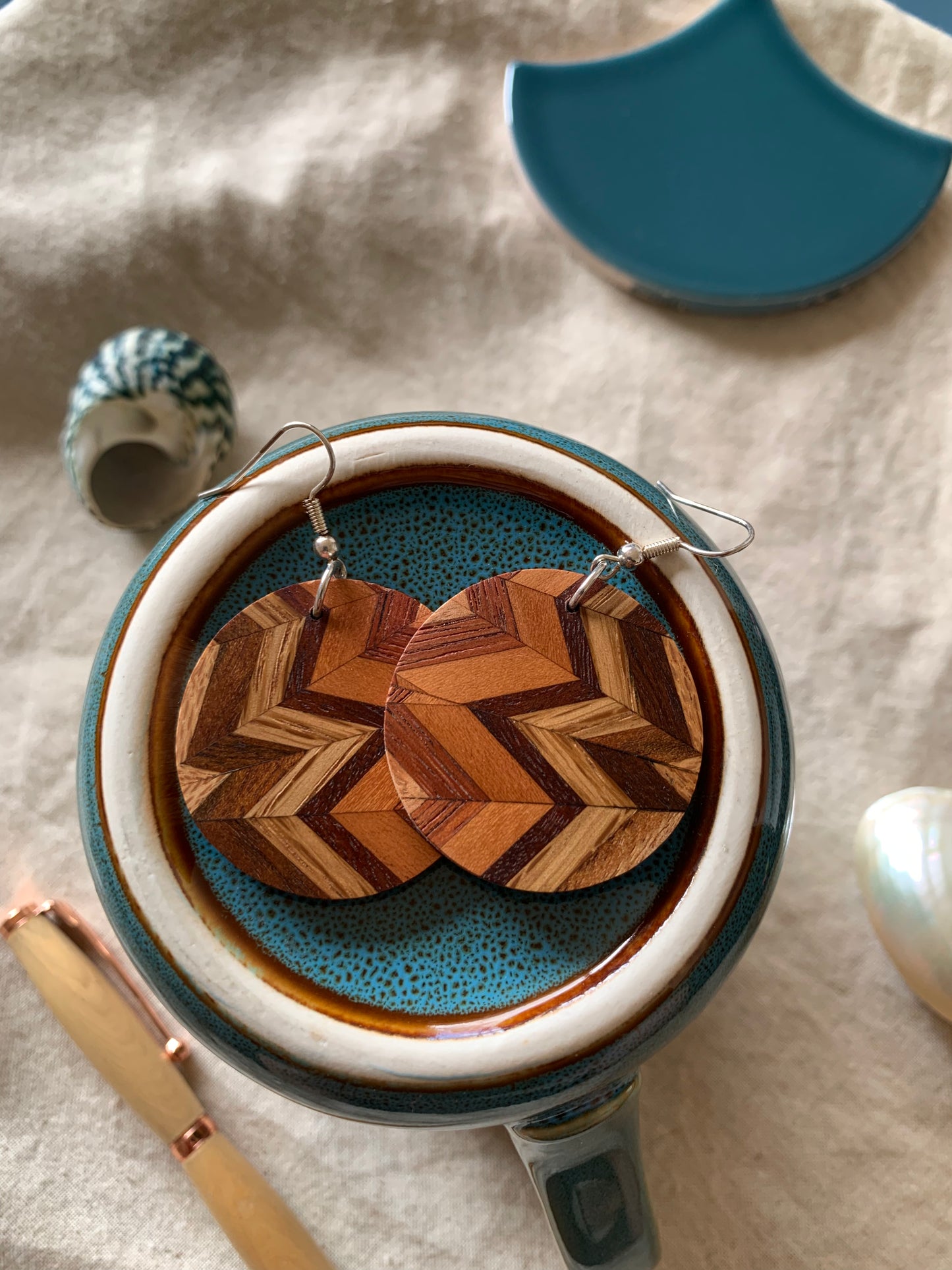 Organized Chaos Wooden Earrings
