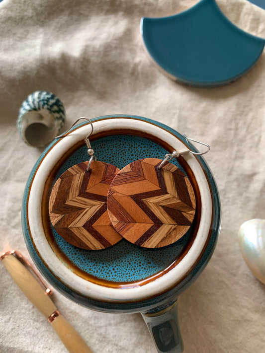 Organized Chaos Wooden Earrings