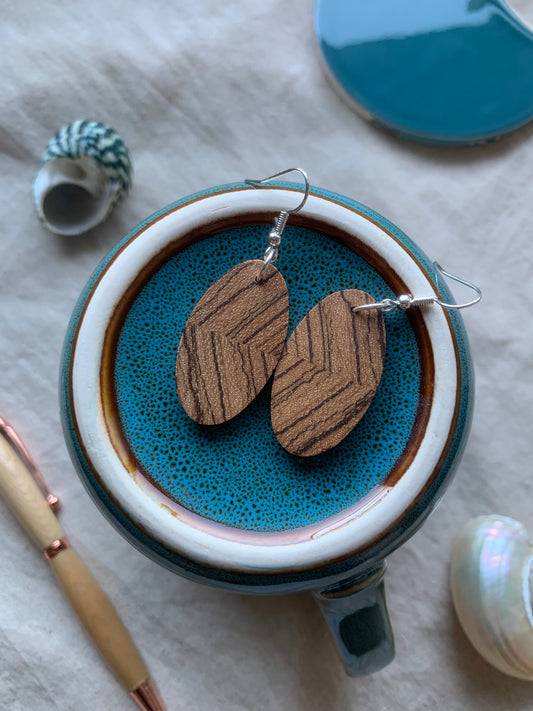 Zebrano Way Wooden Earrings