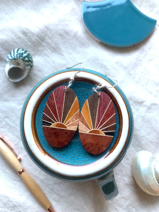 Reborn Rise Wooden Earrings