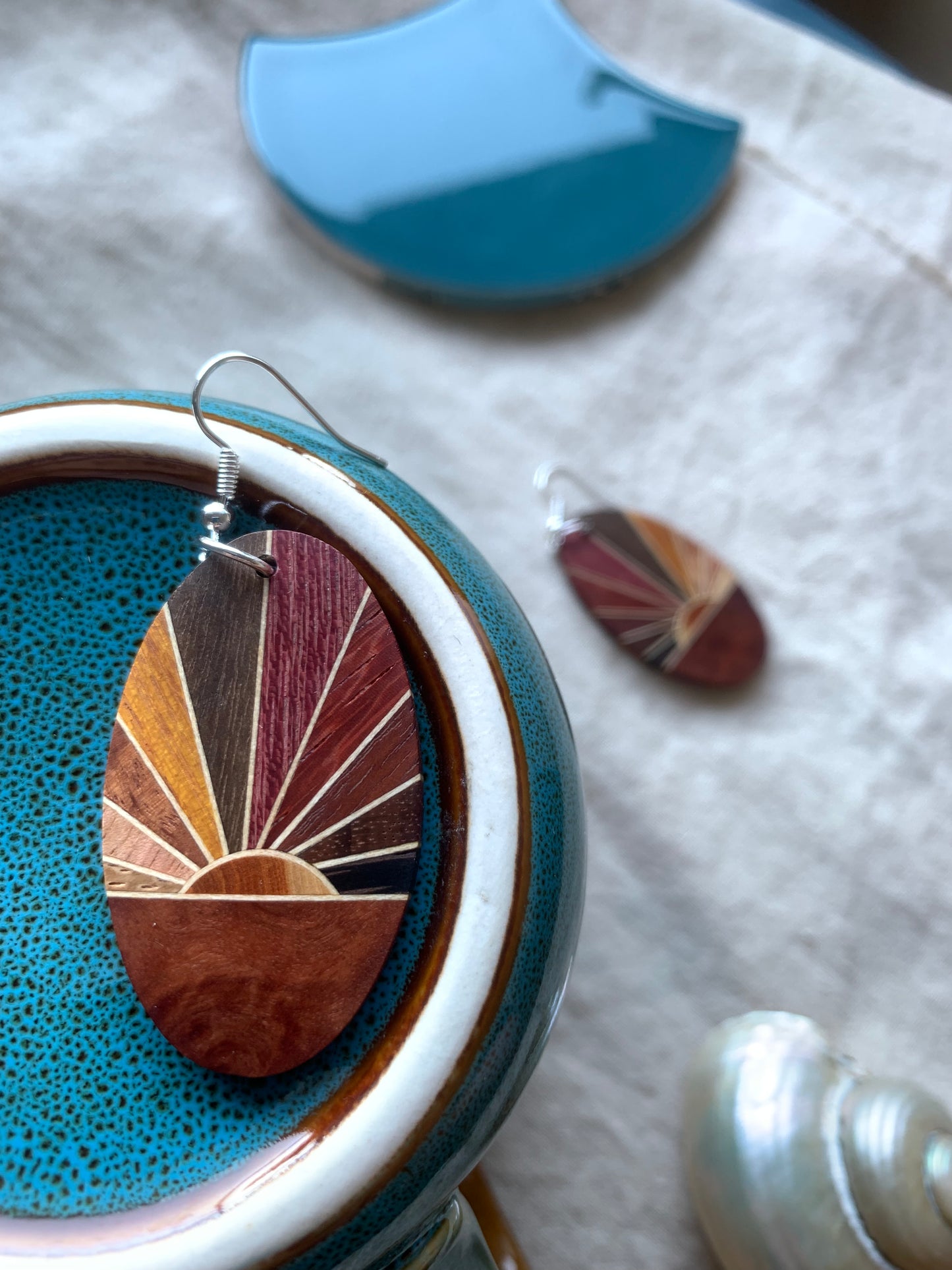 Reborn Rise Wooden Earrings