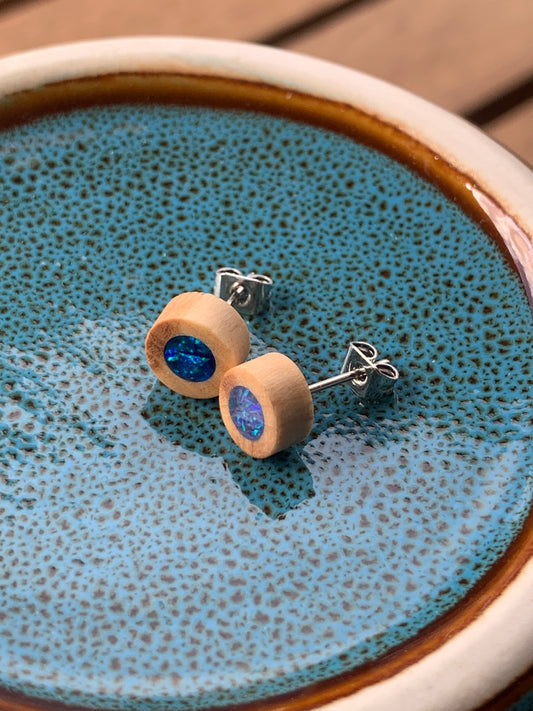 Blue Lake Wooden Mini Studs