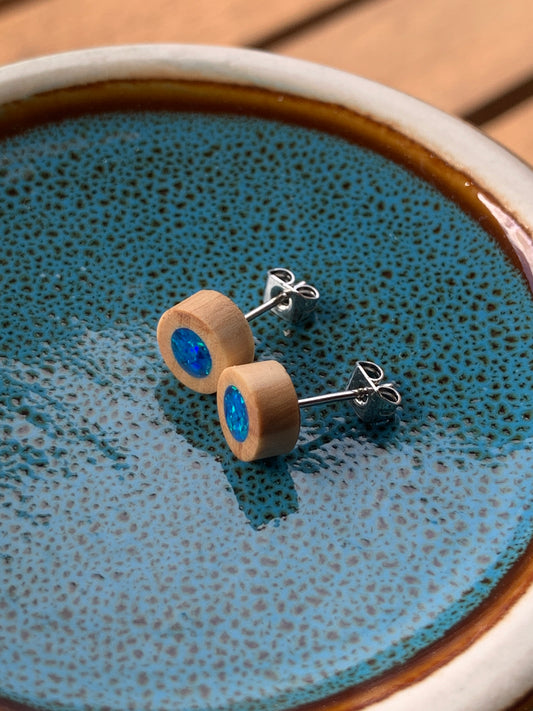 Blue Lake Wooden Mini Studs
