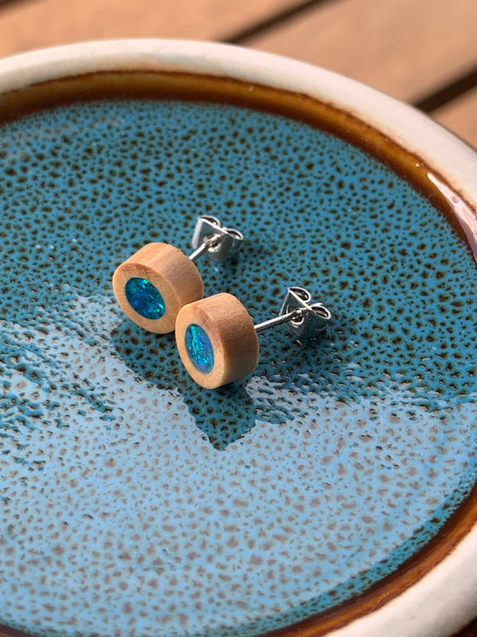 Blue Lake Wooden Mini Studs
