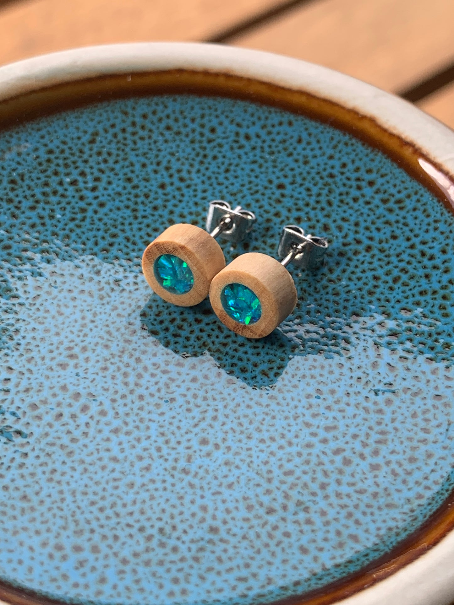 Blue Lake Wooden Mini Studs