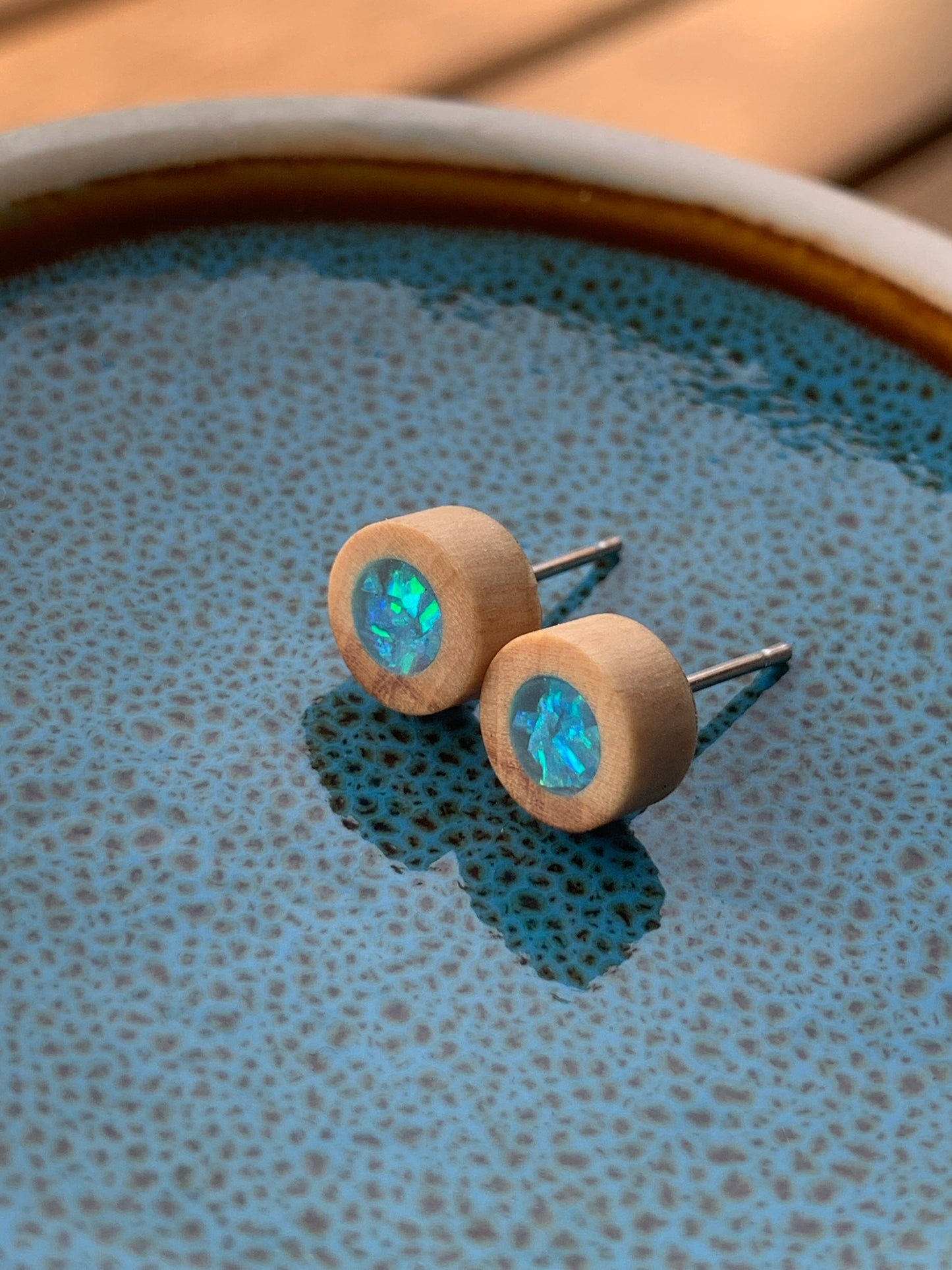 Blue Lake Wooden Mini Studs
