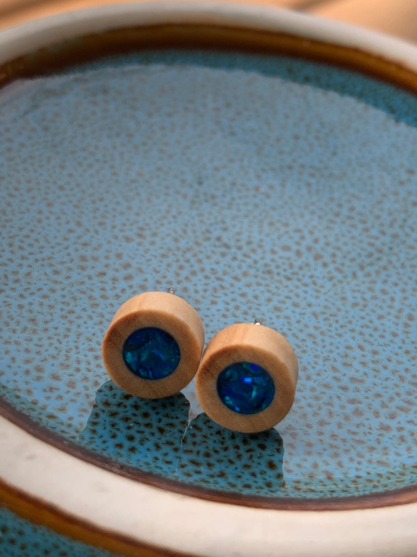 Blue Lake Wooden Mini Studs