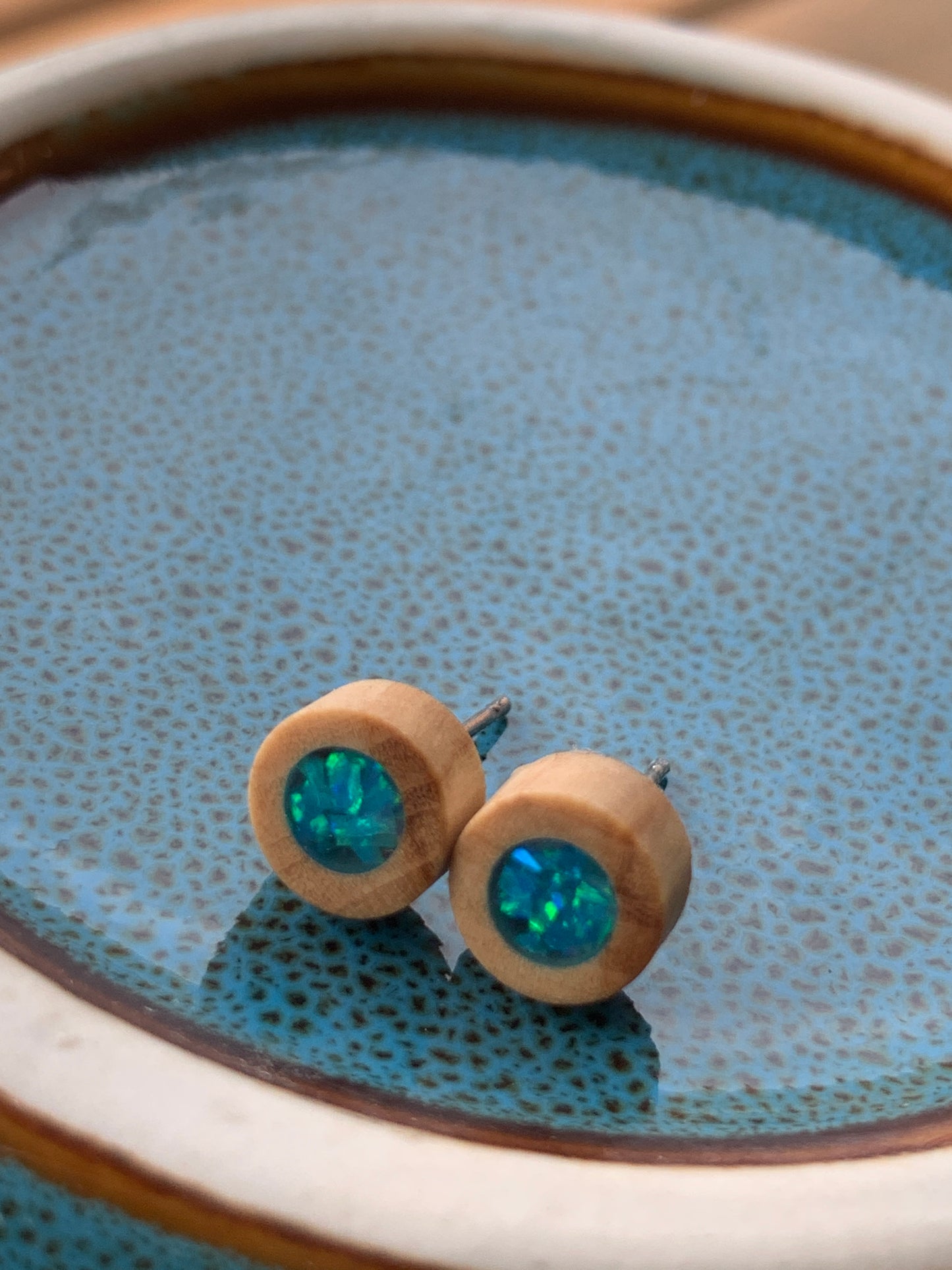 Blue Lake Wooden Mini Studs