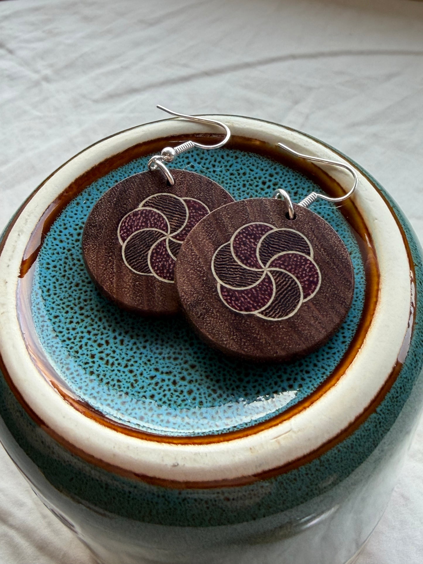 Seed of Life Wooden Earrings