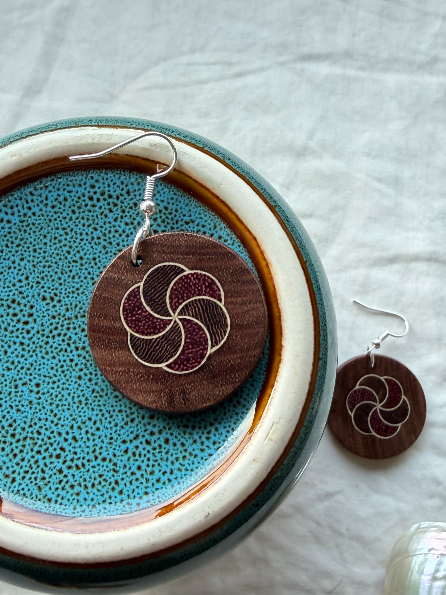 Seed of Life Wooden Earrings
