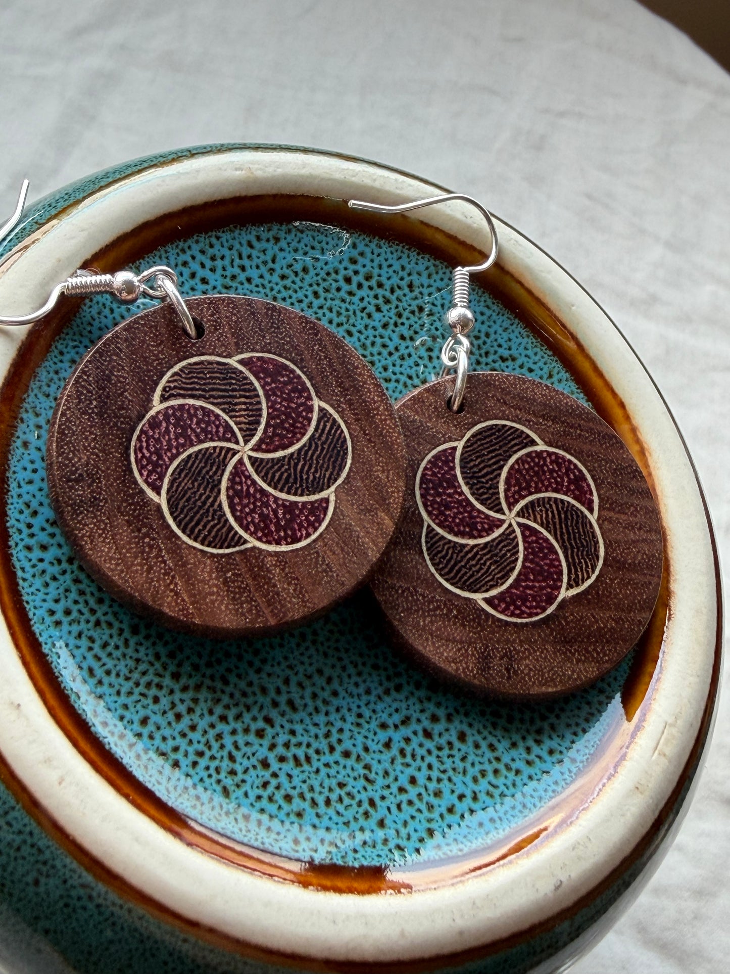Seed of Life Wooden Earrings