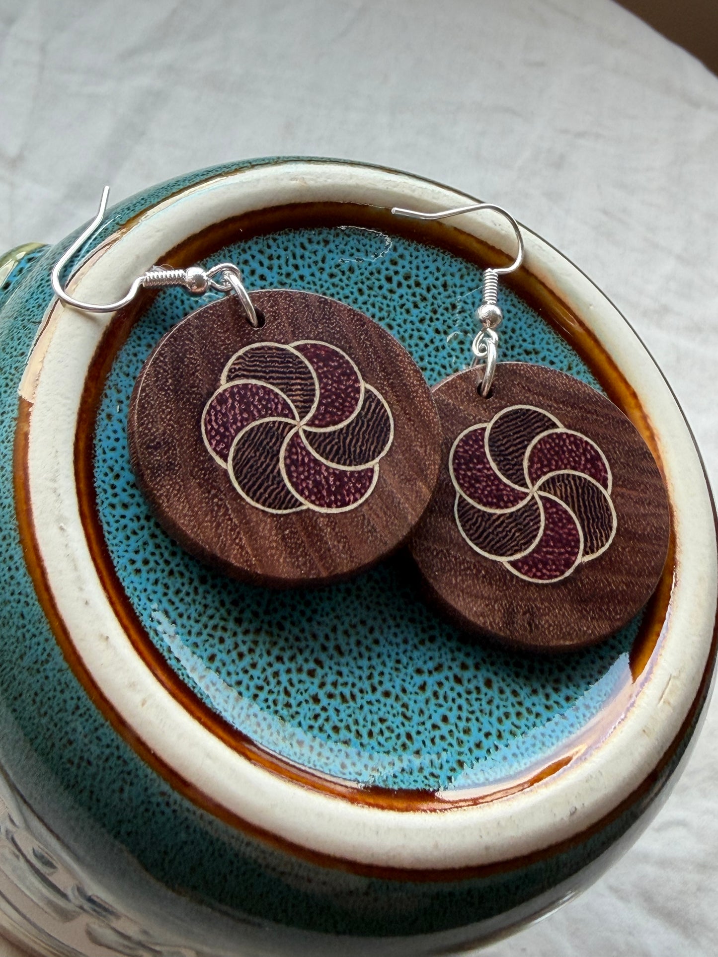 Seed of Life Wooden Earrings