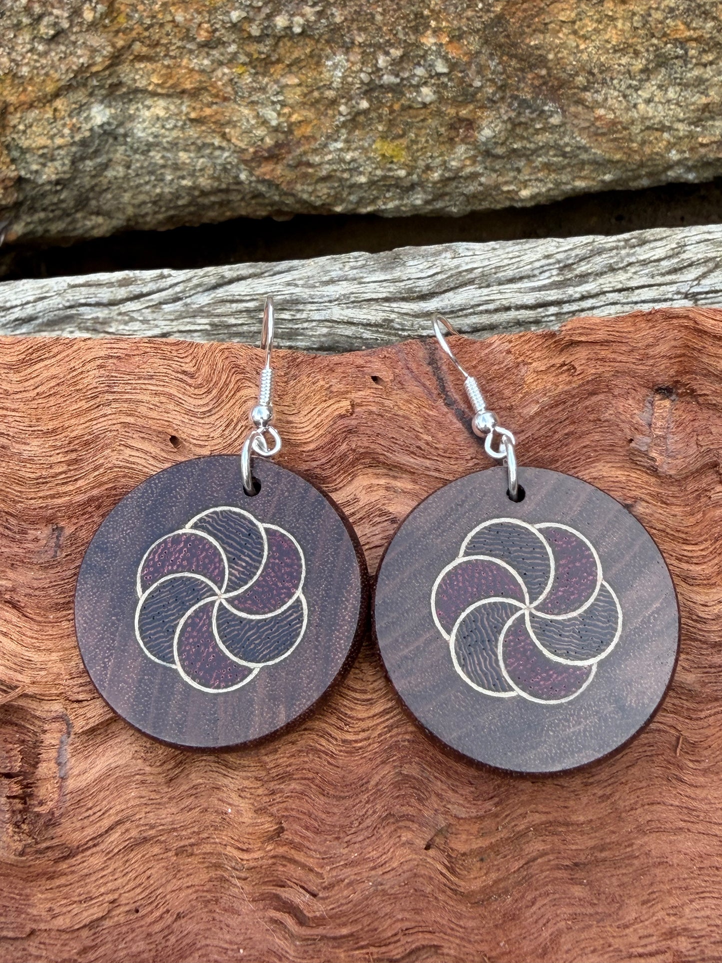 Seed of Life Wooden Earrings