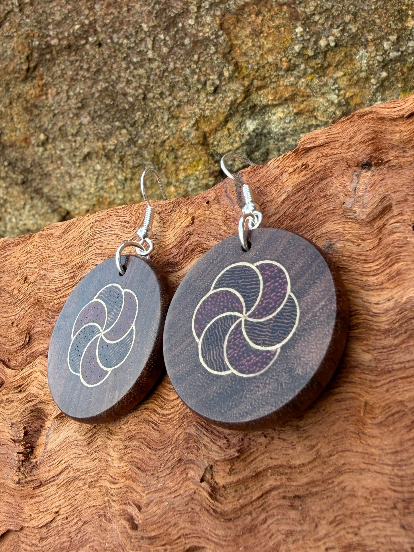 Seed of Life Wooden Earrings