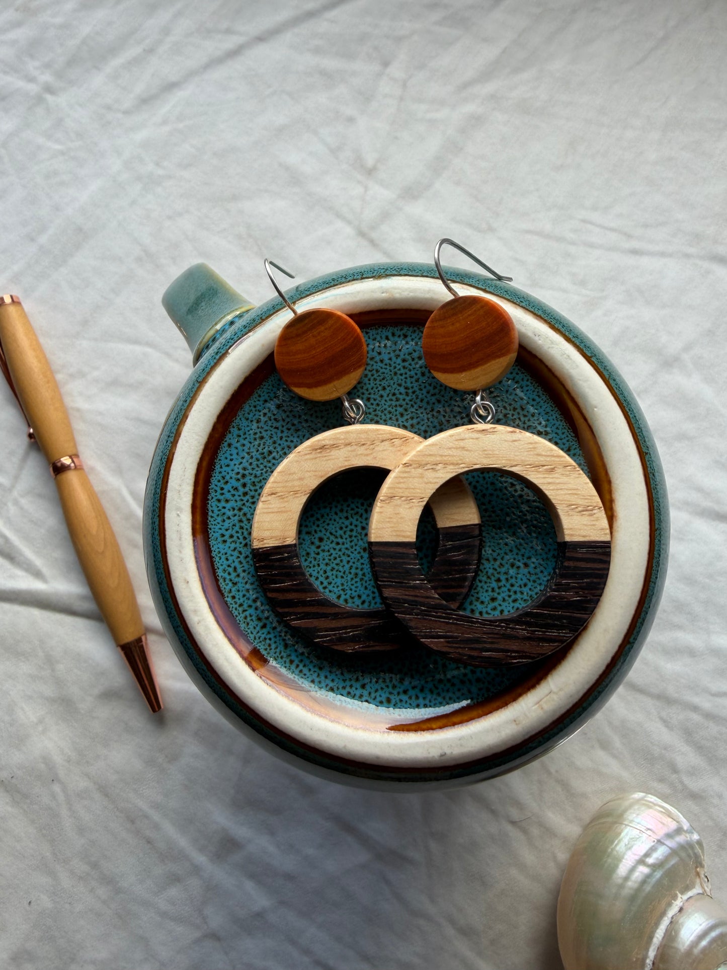 Harmony Circle Wooden Earrings