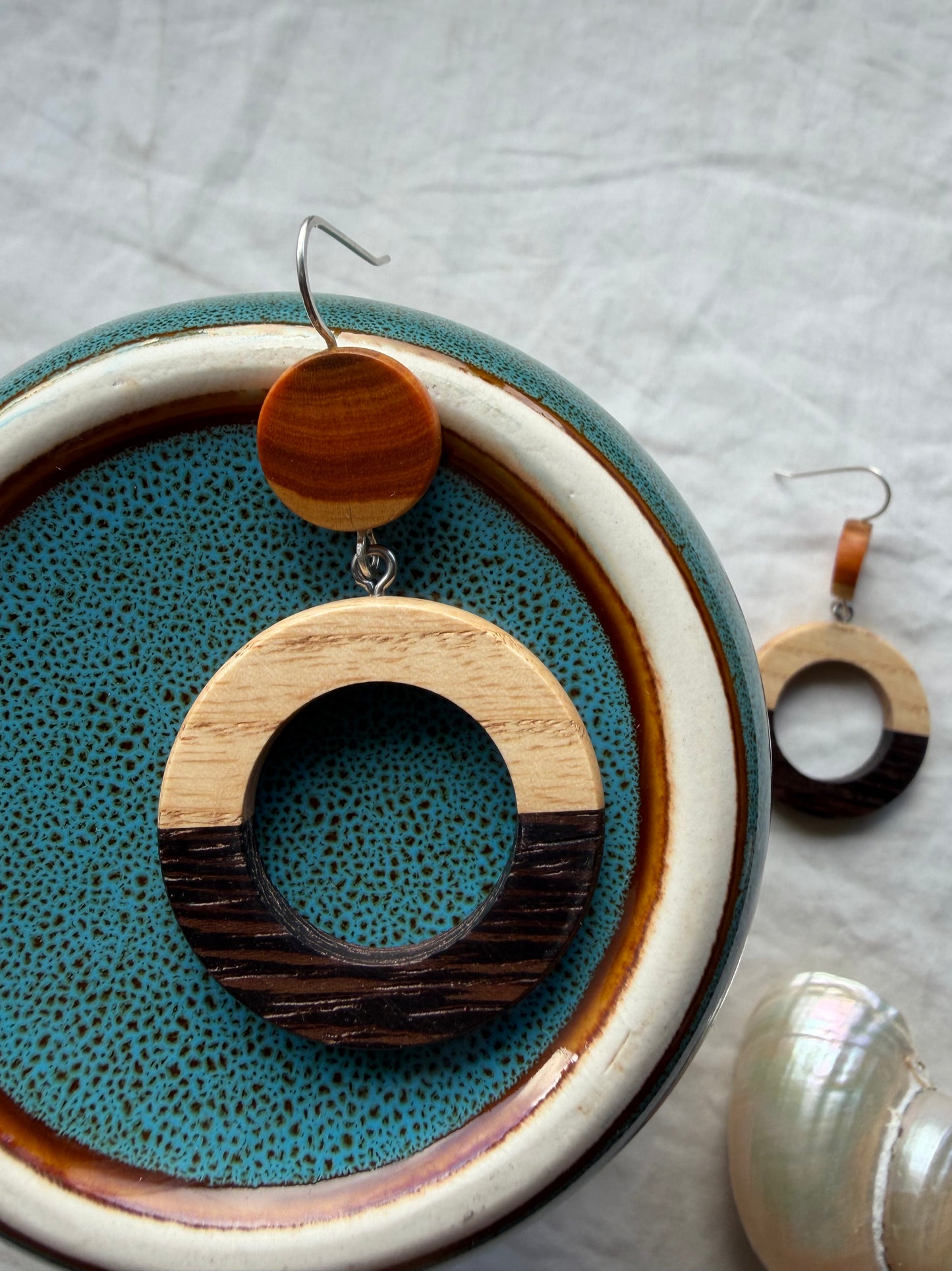 Harmony Circle Wooden Earrings