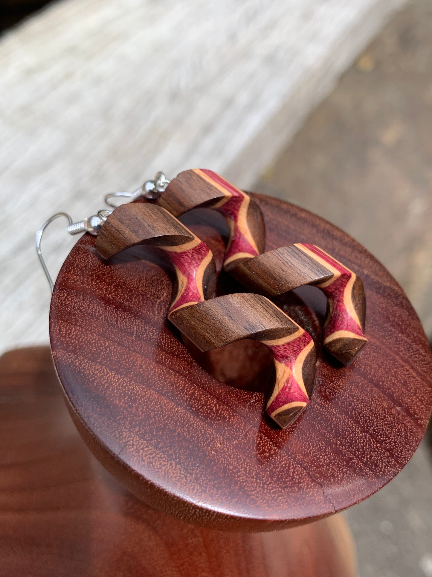 Spiraling Beauty Wooden Earrings